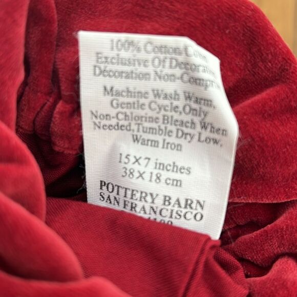 Pottery Barn Velvet Blitzen Christmas Reindeer Wine Gift Bag - Picture 7 of 9